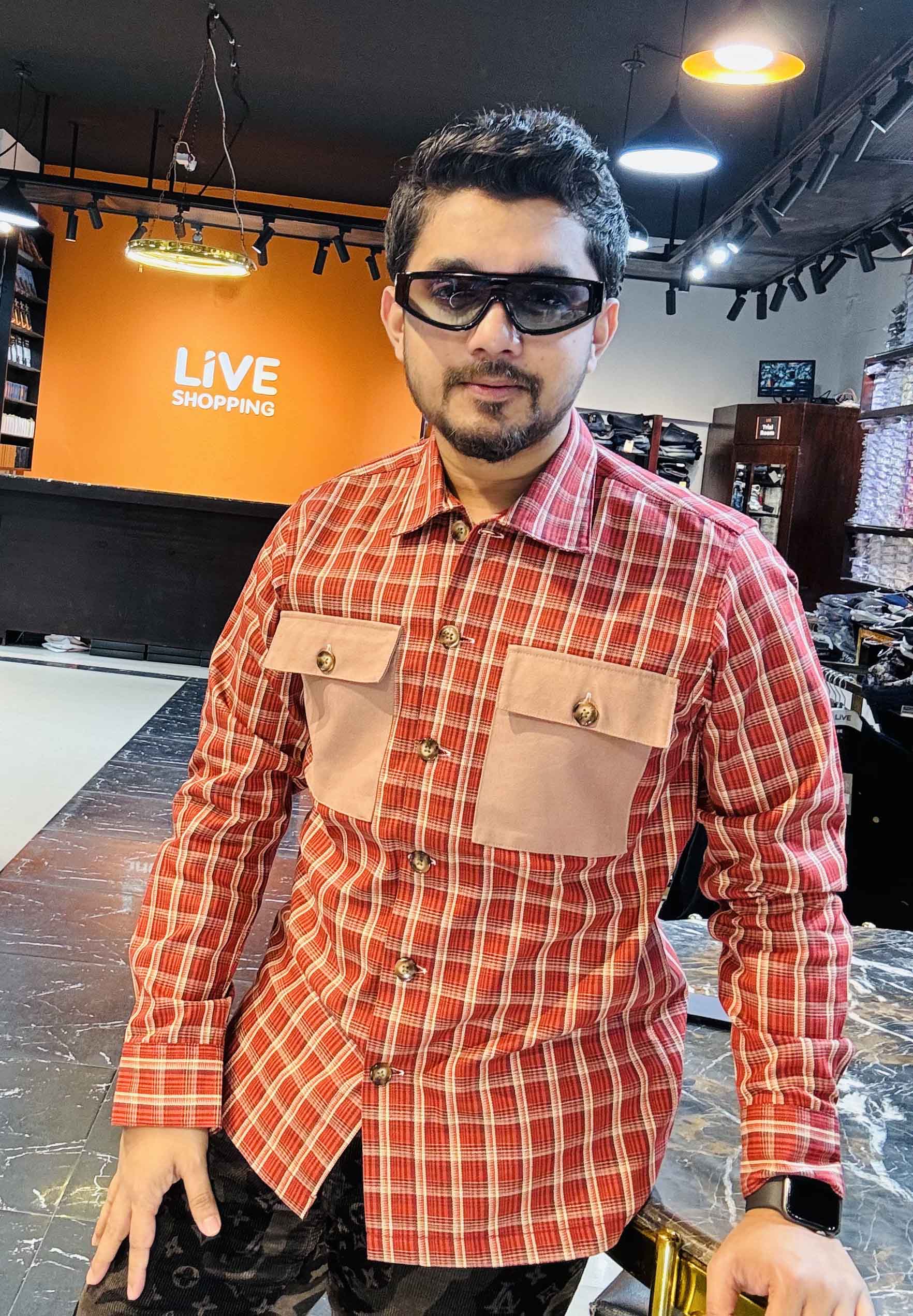 Double Pocket Check Shirt