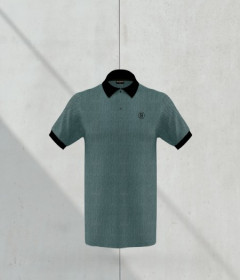 Vibrant teal polo shirt