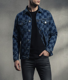 Jacquard Denim Jacket