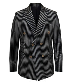 Modern Slim-Fit Double-Breasted Single Blazer
