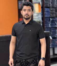 Natural Crinkle Fabric Polo