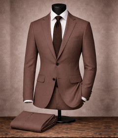 Signature Tuscan Taupe Tailored Suit – Premium 2-Button Formal Wedding & Business Set