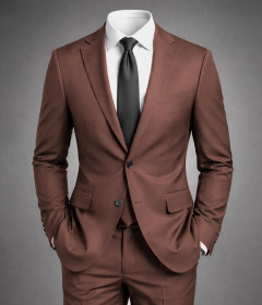 Signature Tuscan Taupe Tailored Suit – Premium 2-Button Formal Wedding & Business Set