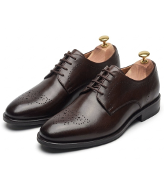 Men's Modern Cap Toe Oxford Shoes Premium Leather Lace-Up Formal Business Footwear