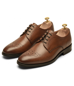 Men's Modern Cap Toe Oxford Shoes Premium Leather Lace-Up Formal Business Footwear
