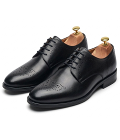 Men's Modern Cap Toe Oxford Shoes Premium Leather Lace-Up Formal Business Footwear