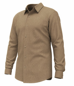 Premium Men's Long Sleeve Dress Shirt, Business Formal, Tailored Fit, Textured Finish