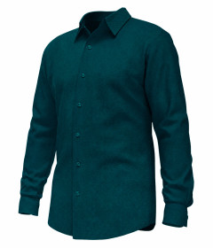 Premium Men's Long Sleeve Dress Shirt, Business Formal, Tailored Fit, Textured Finish