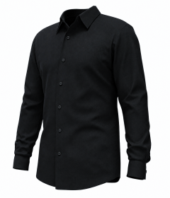 Premium Men's Long Sleeve Dress Shirt, Business Formal, Tailored Fit, Textured Finish