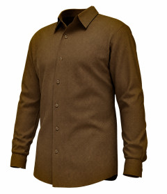 Premium Men's Long Sleeve Dress Shirt, Business Formal, Tailored Fit, Textured Finish
