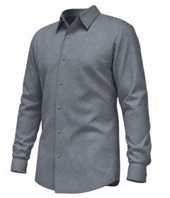 Premium Men's Long Sleeve Dress Shirt, Business Formal, Tailored Fit, Textured Finish