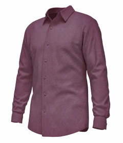 Premium Men's Long Sleeve Dress Shirt, Business Formal, Tailored Fit, Textured Finish