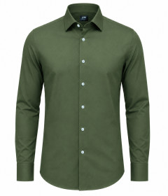 Classic Fit Men's Long Sleeve Dress Shirt – Lightweight Formal Wear