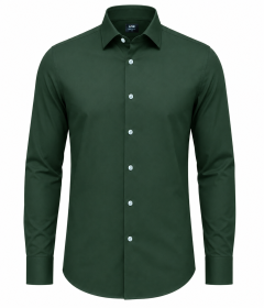 Classic Fit Men's Long Sleeve Dress Shirt – Lightweight Formal Wear