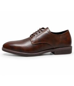 Men's Elegant Plain Toe Derby Shoes – Smart Casual to Formal Business Footwear