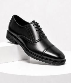 Men’s Oxford Vintage Design Formal Shoes – Classic Brogue Cap Toe Lace-Up Style