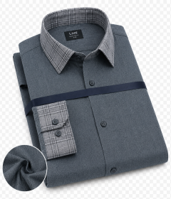 Men’s Elite Class Contrast Collar Long Sleeve Shirt