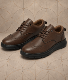 Men's Wingtip Oxford Shoes Casual Brogue Lace-up Dress Shoes Lightweight Comfortable Walking Shoes for Business Office Formal Occasions